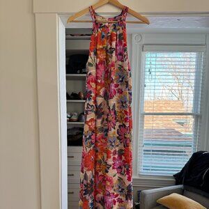 Maggy London Floral Halter Neck Dress